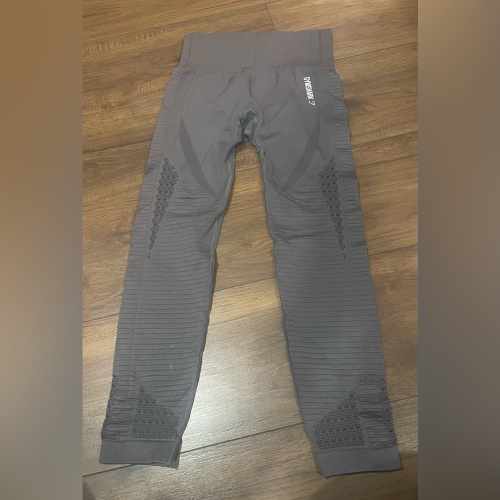 Gymshark Charcoal Textured Leggings